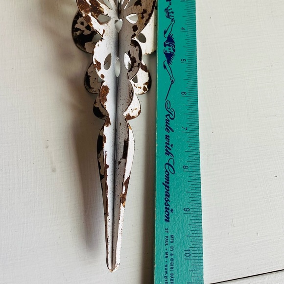 New Anthropologie Shabby Chic Holiday Ornament with Rope Tie - Picture 8 of 15